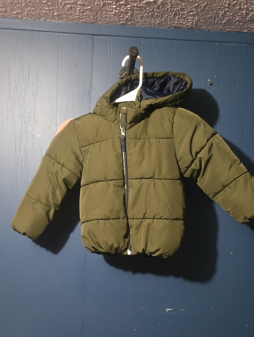 H&M Olive Hooded Puffer Jacket for Kids